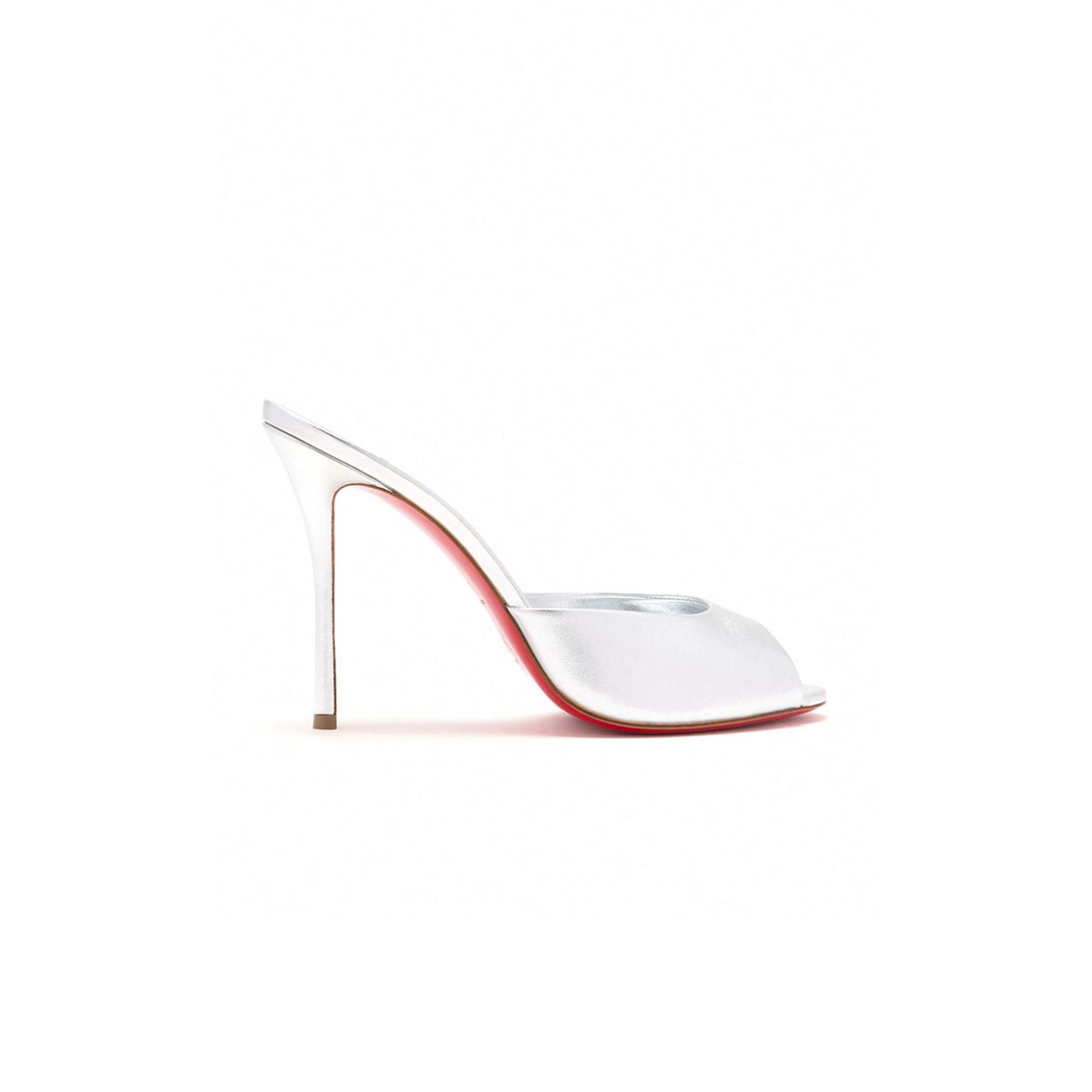 Chr1st1an louboutin dolly metallic leather mules 100 mm